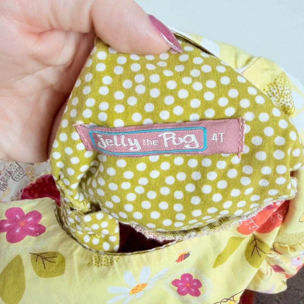Jelly The Pug Tiered Girls Dress Size 4T‎
